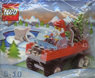Weihnachtsmann mit Auto