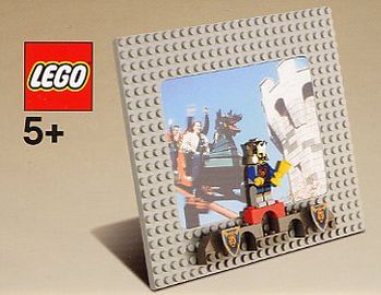 Grey photo frame with king