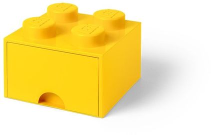 4 stud Bright Yellow Storage Brick Drawer