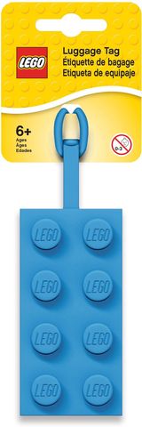 2x4 Blue Luggage Tag