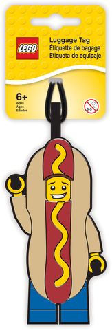 LEGO Hot Dog Guy Luggage Tag