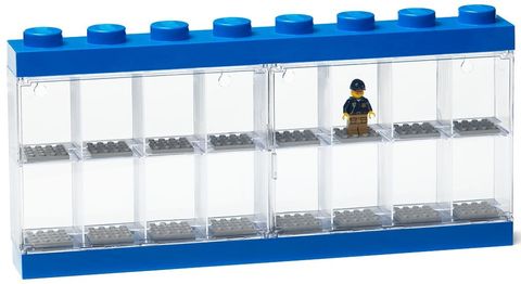 Minifigure Display Case 16 Blue