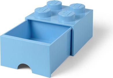 4 Stud Brick Drawer Light Blue