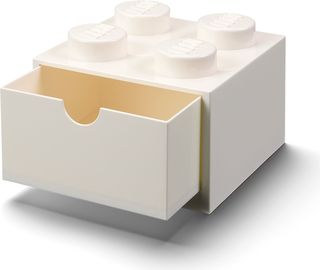 4 Stud Desk Drawer White