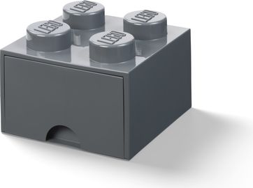 4 Stud Dark Gray Storage Brick Drawer
