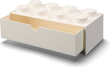 8 Stud Desk Drawer White