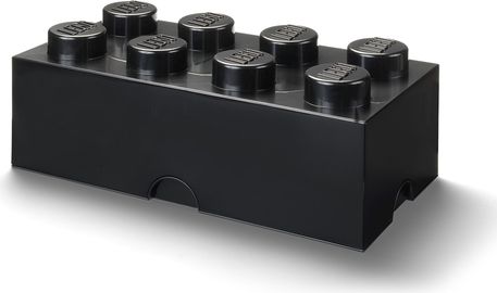 8 Stud Storage Brick Black