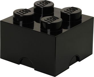 4 Stud Storage Brick Black