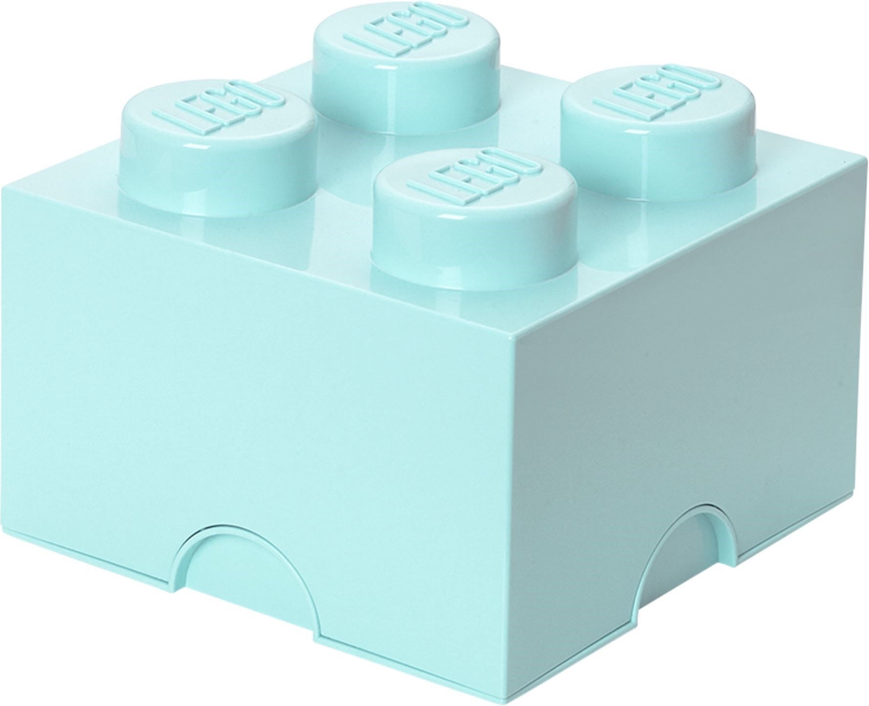 4 Stud Storage Brick Aqua Blue