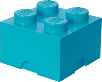 4 Stud Storage Brick Azure Blue