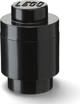 1 Stud Round Storage Brick Black