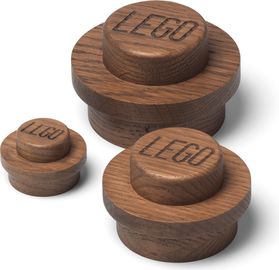 Wooden Wall Hanger Set Dark Oak