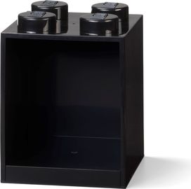 4 Stud Brick Shelf Black