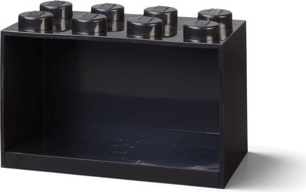 8 Stud Brick Shelf Black