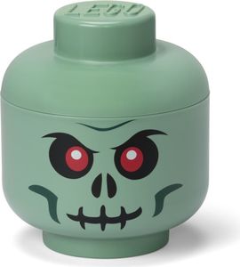 Small Skeleton Storage Head Green