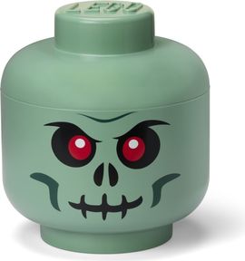 Large Skeleton Storage Head Green