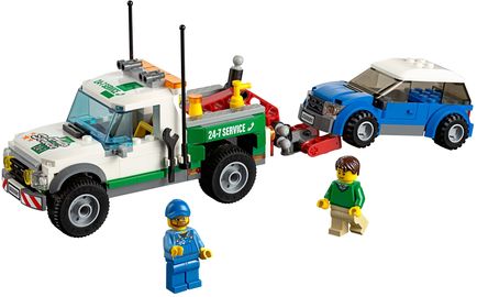 Pickup-Abschleppwagen mit Auto