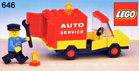 Reparaturwagen mit Mechaniker