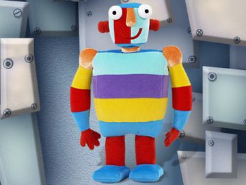 Little Robots Stripy Plush