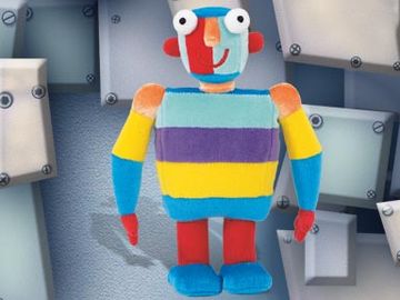 Little Robots Stripy Plush Mini
