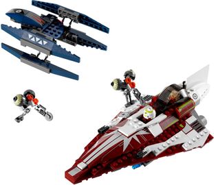 Ahsoka's Jedi Starfighter and Vulture Droids