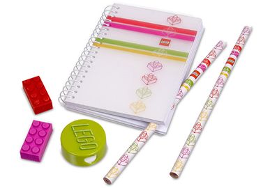 Classic Stripes Pink Stationery Set