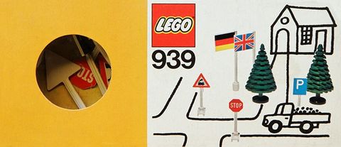 Schilder, Fahnen und Bäume